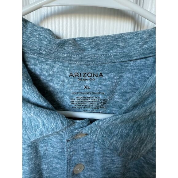 Arizona Jean Company Polo Shirt XL Men's Blue Marble Short Sleeve - Picture 2 of 3